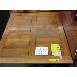 Teak patio table - used - 35" x 35"