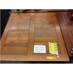 Teak patio table - used - 35" x 35"