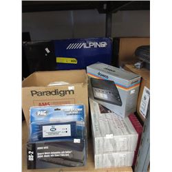 Assorted new car stereo pieces