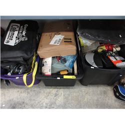 3 Totes of used household goods