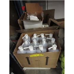 Assorted plumbing fixtures and hand sanitizing gel
