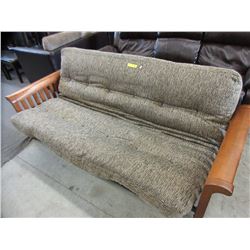 Wood framed futon bed