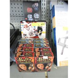 "Buffy" card games & hockey memorabilia