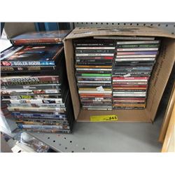 100 DVDs & CDs - used