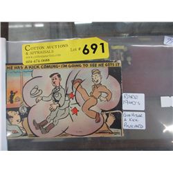 Rare 1940s Post Card - "Give Hitler A Kick"