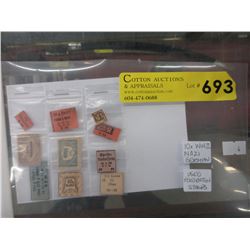 10 WWII Nazi German food ration stamps