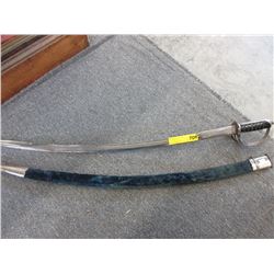 Curved Indian saber with sheath