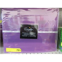 New queen size microfiber sheet set - purple