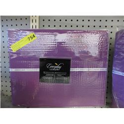 New queen size microfiber sheet set - purple