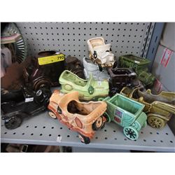 10 Small car shaped plant pots