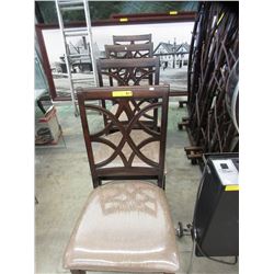 4 New dining chairs with upholstered seats