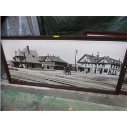 Oversized framed print of vintage image