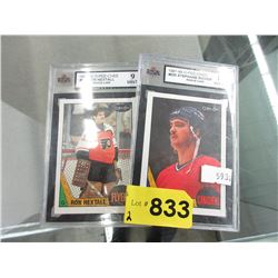 2 Graded 1987-88 hockey cards