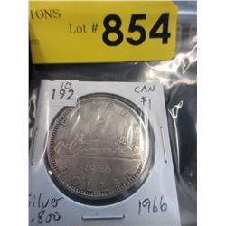1966 Canadian Silver Dollar Coin