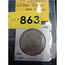 1966 Canadian Silver Dollar Coin
