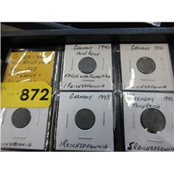 5 German Third Reich coins