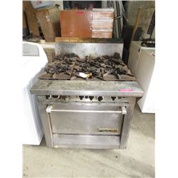 "Garland" stainless steel 6 burner gas stove
