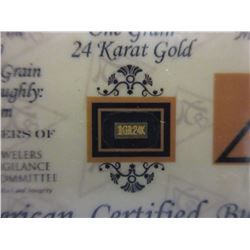 2 x .9999 Fine Gold American Bullion Bars