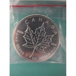 .9999 Fine Silver - 1 oz. Canada Maple Leaf coin