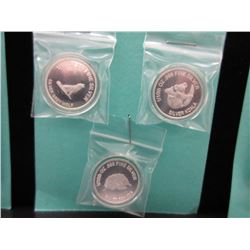 3 x .999 Fine Silver "Australian Mint" Rounds