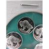 Image 1 : 5 x .999 Fine Silver "American Buffalo" Rounds