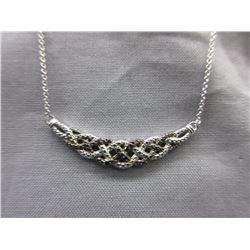 Black Diamond Studded - Twist Design Necklace