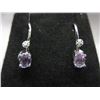 Image 1 : New - Amethyst & Diamond Lever Back Earrings