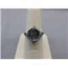 Image 1 : Oval Iolite Cocktail Ring with 4 Diamonds