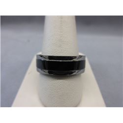 Man's Comfort Fit Black Titanium Wedding Band