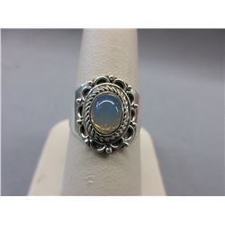 Sterling Silver Ethiopian Opal Solitaire Ring