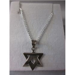 Sterling Silver Star of David Pendant & Chain