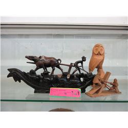 4 Carvings from a variety of cultures