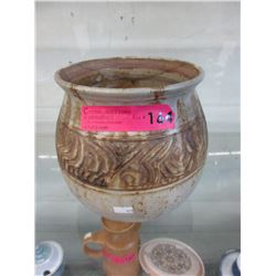 Glazed pottery plant pot