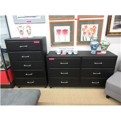 NEW - 2 Piece faux leather dresser set