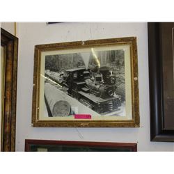 Vintage print of a steam engine