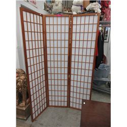 Rice paper room divider