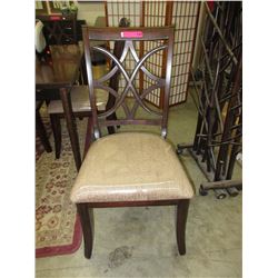 NEW - Dining chair with chenille upholstered seat