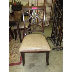 NEW - Dining chair with chenille upholstered seat