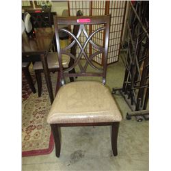 NEW - Dining chair with chenille upholstered seat