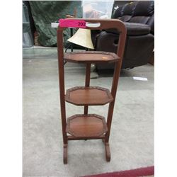 Vintage folding wood dessert stand