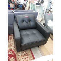 NEW - Black leather armchair