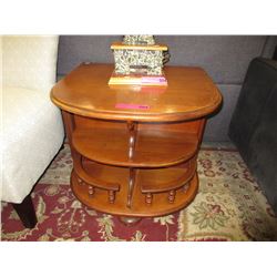 Retro wood accent table - used