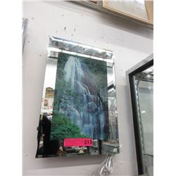 Back lit electric waterfall picture
