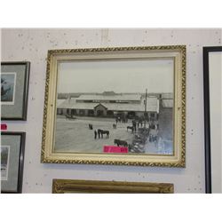 Photographic print of a vintage market scene