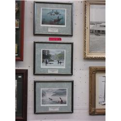 3 Framed art cards of Killer Whales