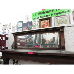 Vintage - Wood framed bureau mirror - used