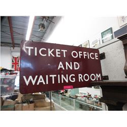 Vintage porcelain railway sign