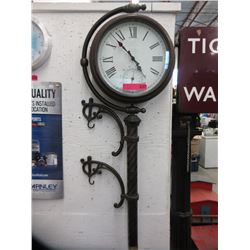 Large garden clock with plant hangers