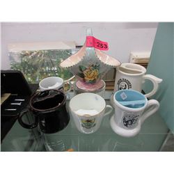 Royal Winton lusterware & mustache mugs