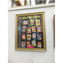 "Wax, Packs, Facts" framed poster